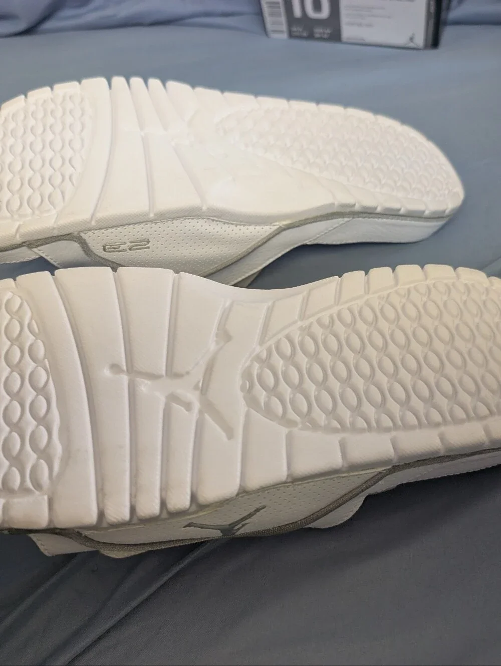 Jordan White and Metallic Hydro Slide Sandals